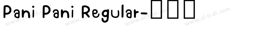 Pani Pani Regular字体转换